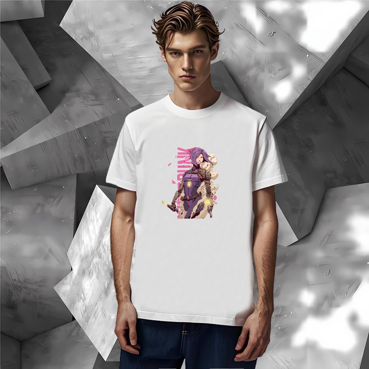 Mens T Shirts 230g 100% Cotton portrait Summer Casual Breathable Crew Neck Custom Printed Mens Tshirts Designer Fashion High Quality Tops