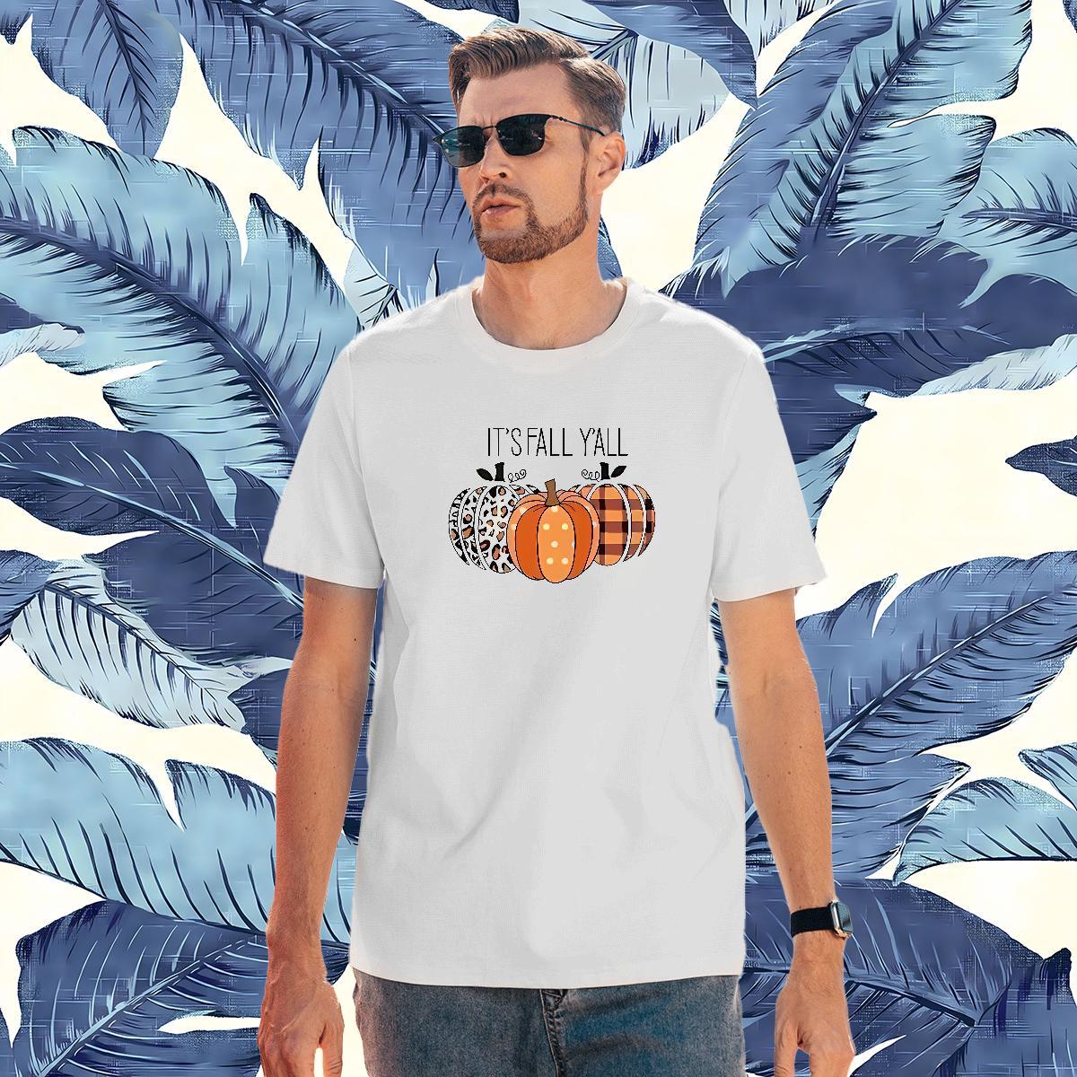 Fashion Casual Men T Shirts 230g Pure Cotton halloween Casual Daily Wear Clothes Breathable Soft Comfortable Men Tops Tees DIY Anime