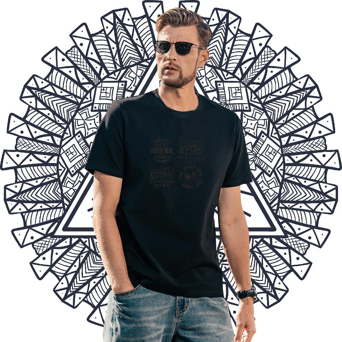 Loose Mens Tshirts 230g Pure Cotton Casual Daily Wear letter Oversized 4XL Breathable Short Sleeve Classic Mens T Shirts Top Tees