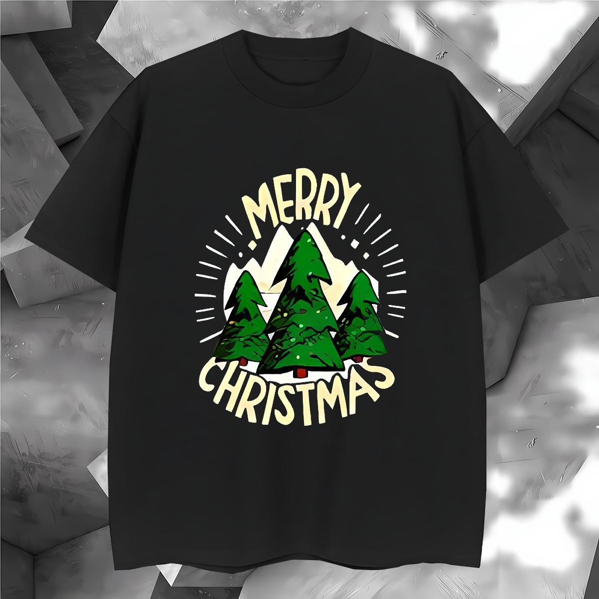 2024 Men T Shirts 230g 100% Cotton tree Hip Hop Tops Breathable Crew Neck Brand Men Tshirts Custom Big Size