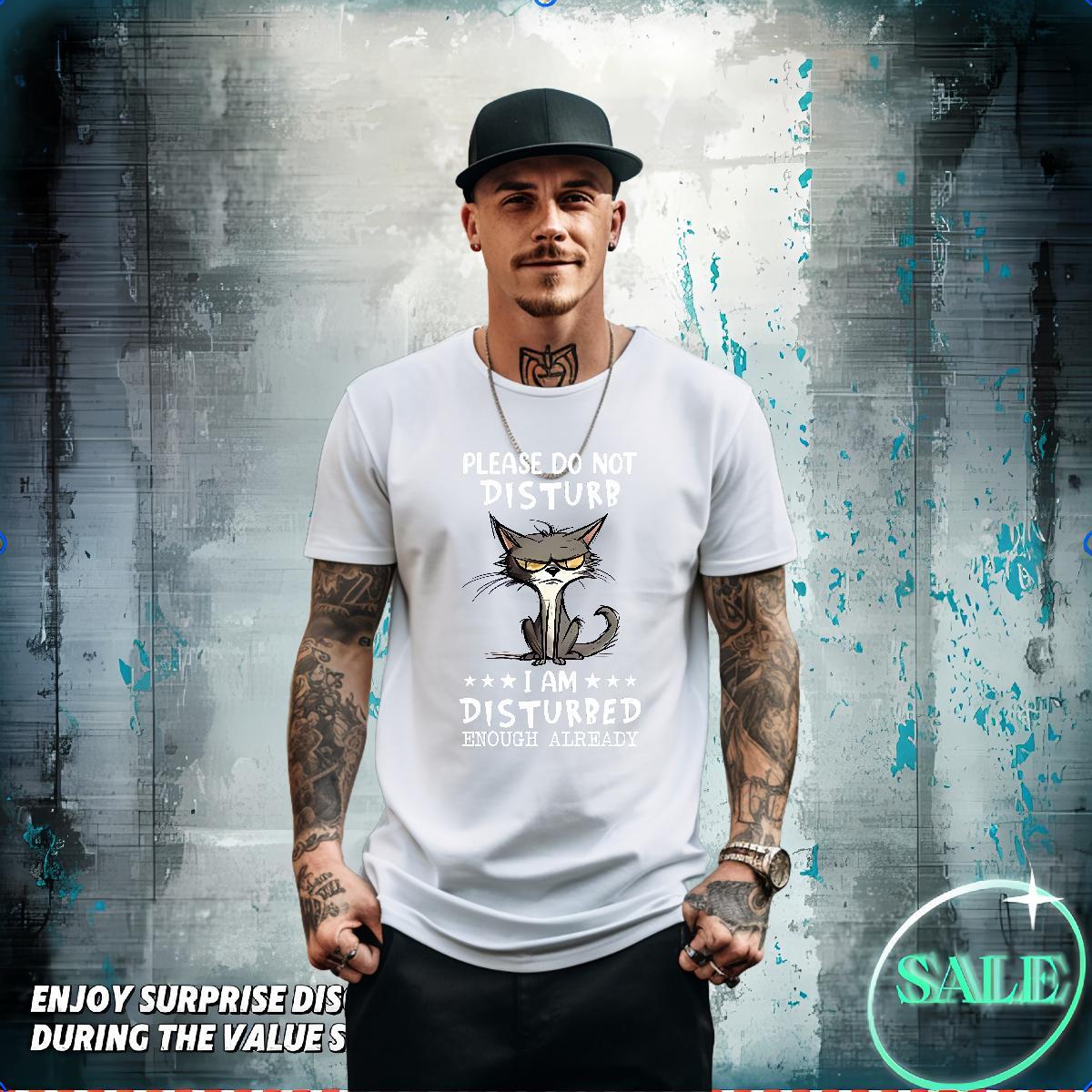 Fashion Designer Man T Shirts 230g Cotton cat Street wear Hip Hop Tshirts Crew Neck Breathable TOP Quality Men Clothes T-Shirt Custom Printing