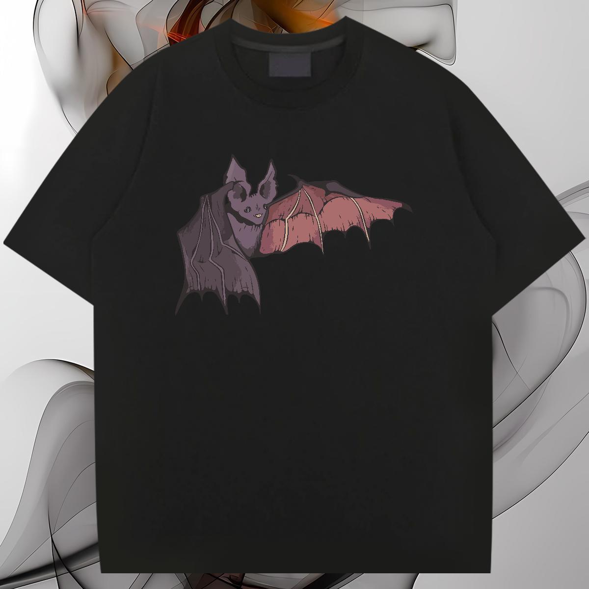 Designer Fashion T shirt 230g Pure Cotton bat Street Clothings O Neck Short Sleeves Popular Men Tees DIY