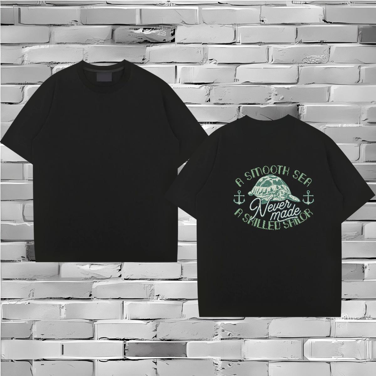 DIY T Shirt For Man 100% Cotton 230g Outdoor Tshirts Crew Neck Cool Men Clothes T-Shirt Custom Print Oversized