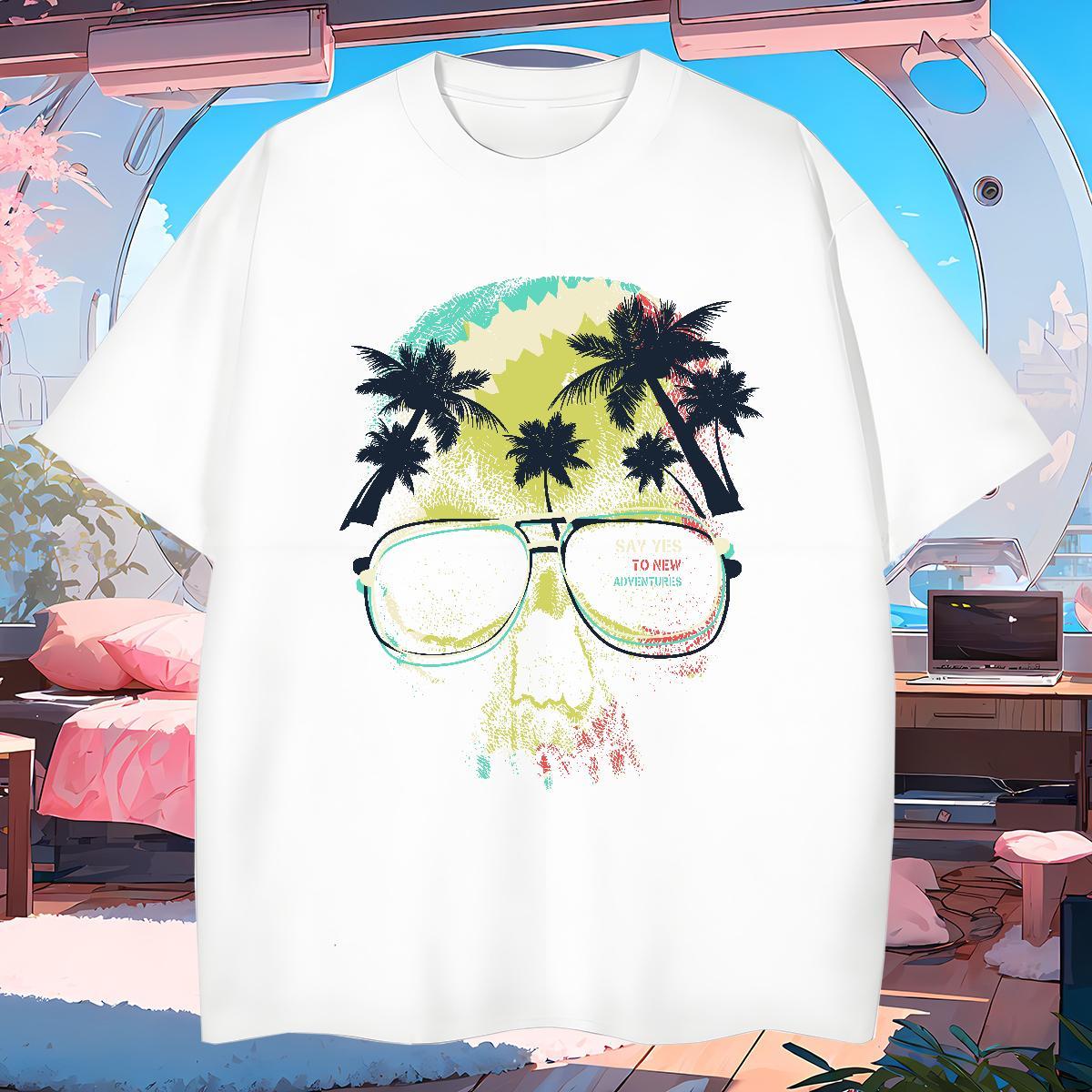 T shirt 230g 100% Cotton tree Sports Casual O Neck Short Sleeves DIY Printed Men Tees DIY Customized Loose Fit Wear