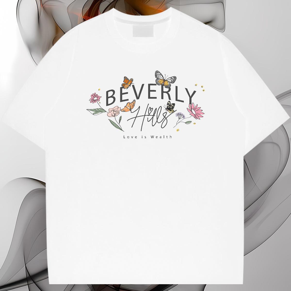 T Shirt For Man 230g Pure Cotton Butterfly Outdoor Breathable Short Sleeve DIY Logo Oversized Mens Tshirts 2024 DIY Cool Design Tees