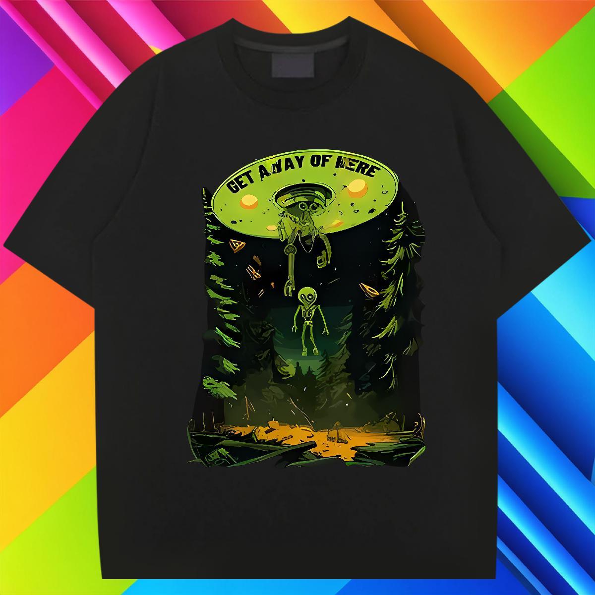 Popular Tshirt for Man Woman 230g Pure Cotton Daily Wear ET Anime O Neck Short Sleeves Customized T-Shirts for Men Clothings