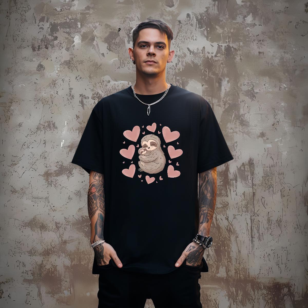 Men T Shirts 100% Cotton 230g bear Sport Breathable Custom Big Size Men Clothes T-Shirt New Comfortable Tops Tees