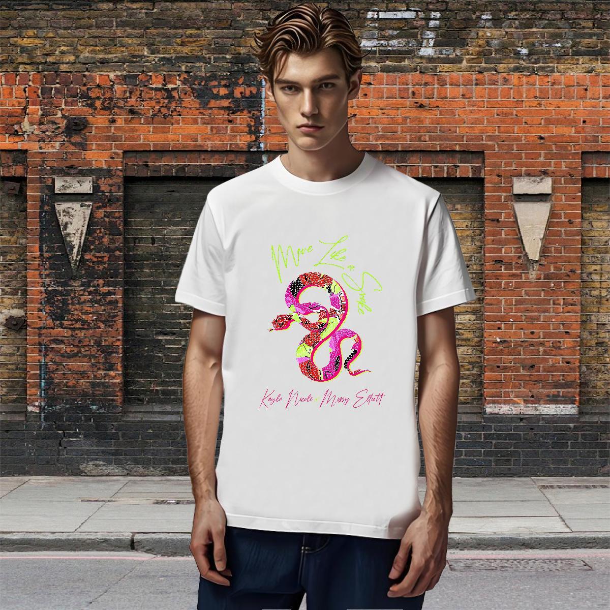 Fashion Design Man T Shirts 230g Pure Cotton snake Spring Summer Top Tees Breathable Short Sleeve High Quality Men Tshirts Cartoon Print