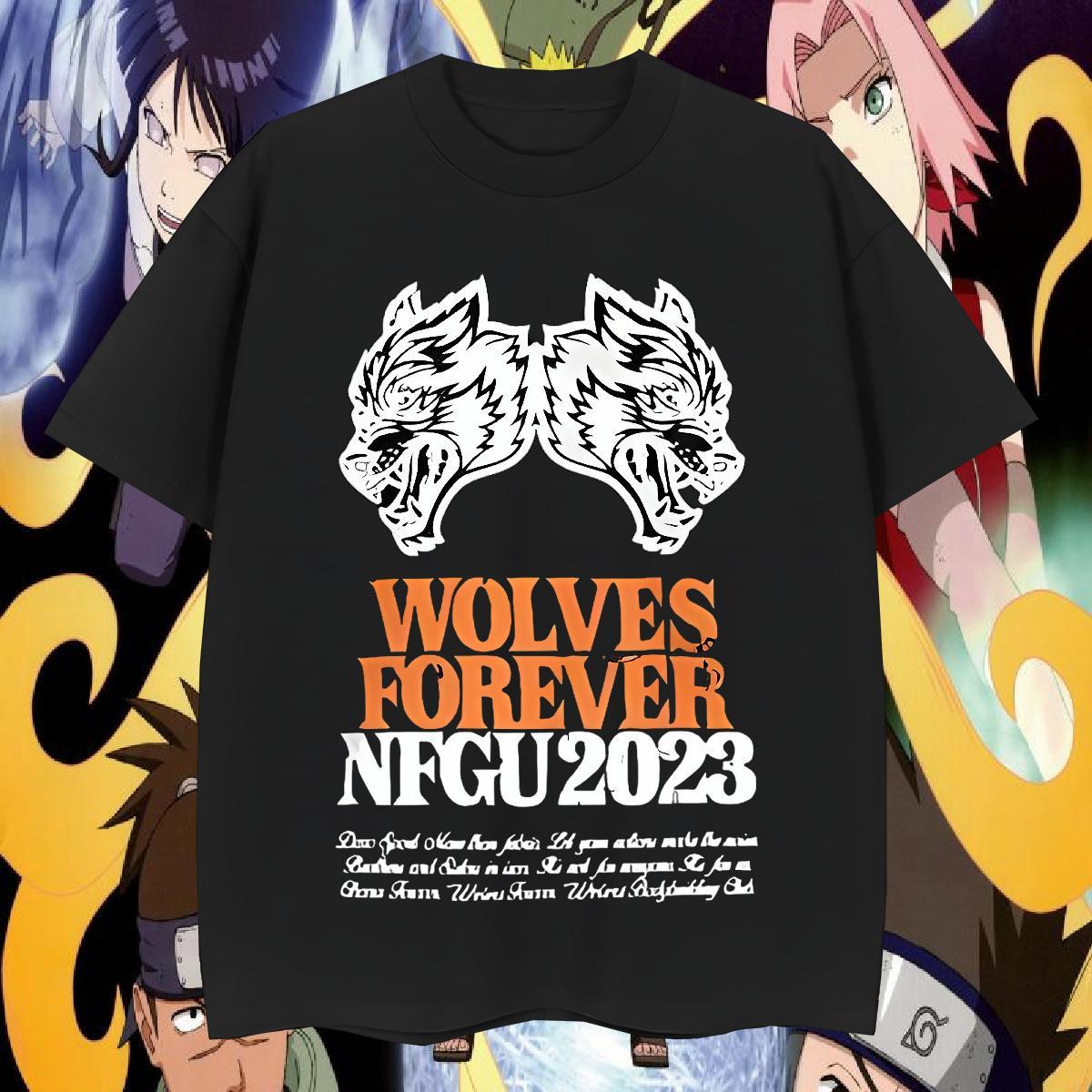 Fashion T Shirt For Man 100% Cotton 230g wolf Casual Daily Wear Top Tees Crew Neck Breathable Wholesale Men Tops Tees DIY Logo Oversized