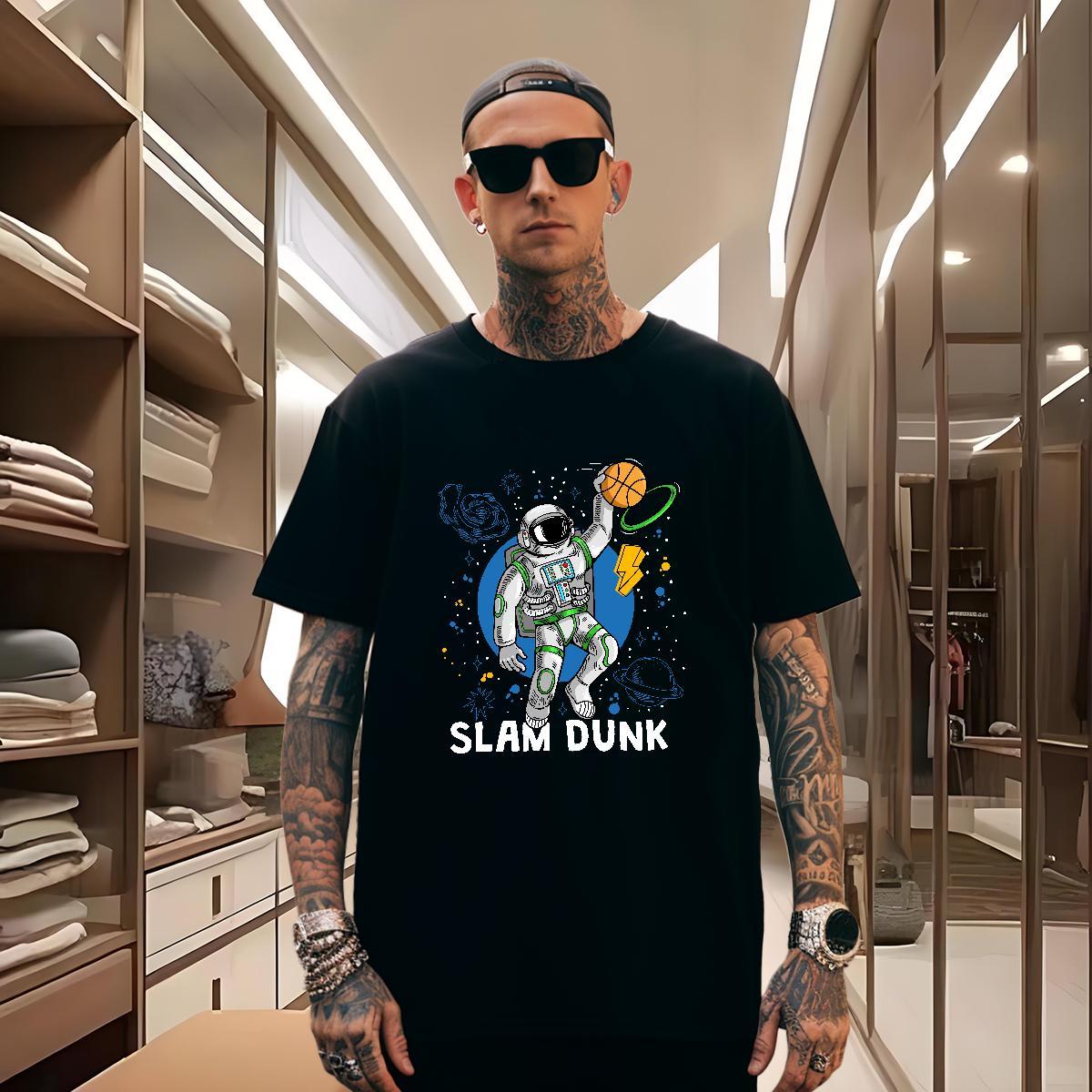 T shirt 230g Cotton universe Casual Beach Round Neck Short Sleeve DIY Anime Men Clothes T-Shirt Fashion Casual Soft Tee Shirt