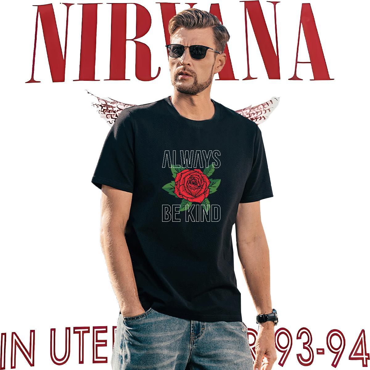 Factory Direct T-Shirts for Men 230g Cotton rose Beach Tshirts Crew Neck Breathable Cool Men Tops Tees Graphic