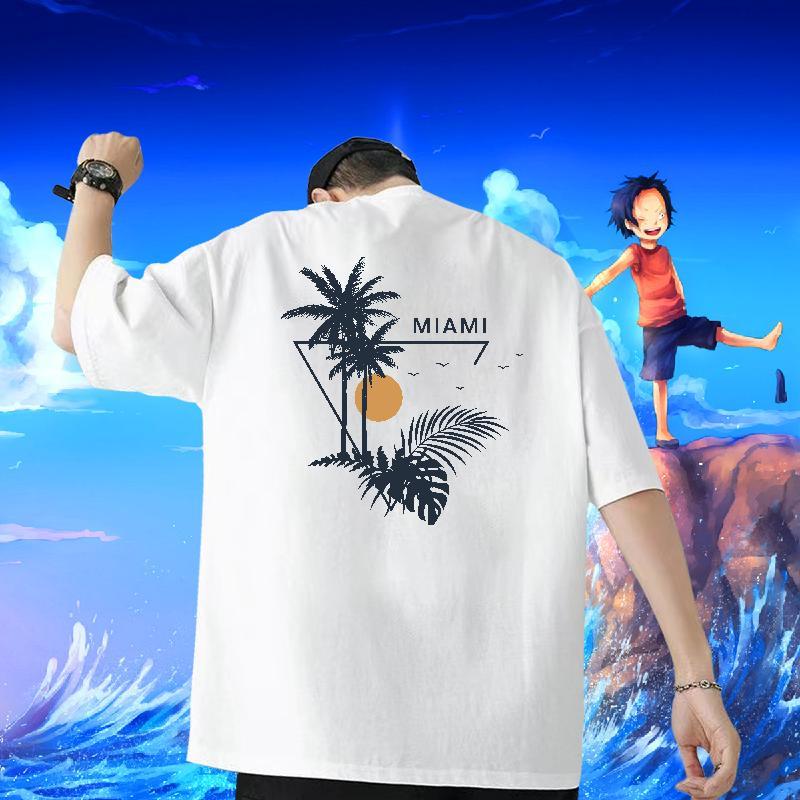 Designer Fashion T Shirt For Man 230g Cotton sun Outdoor Tops Tees Crew Neck Wholesale Men Tops Tees Customized