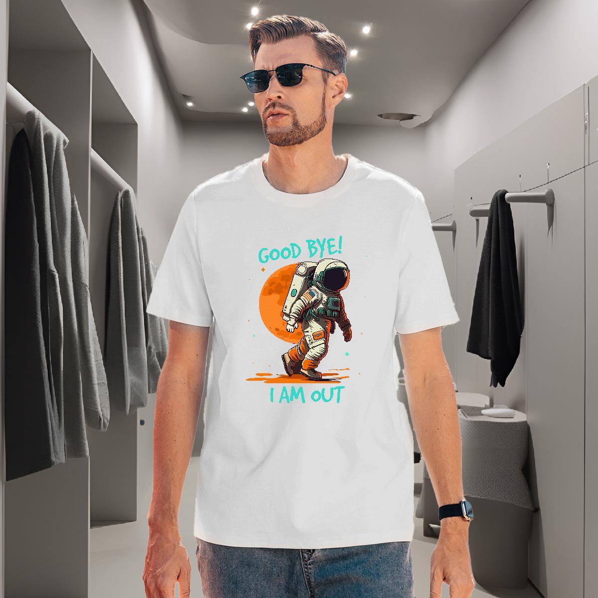 T shirt 100% Cotton 230g universe Daily Outfit Breathable Short Sleeve Customized Print Men Clothes T-Shirt Designer High Quality Tee Shirt