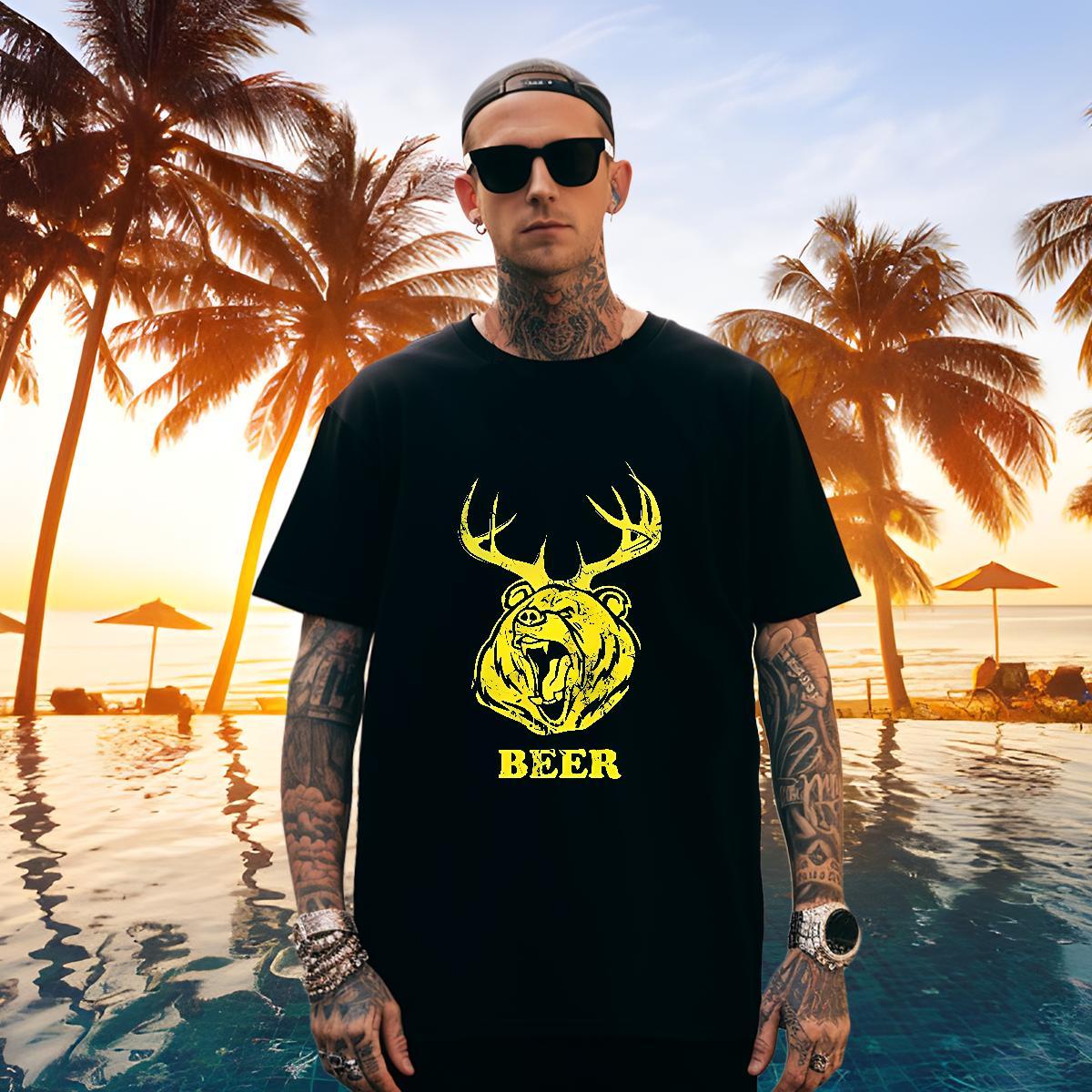 Designer Tshirt for Man Woman 230g 100% Cotton lion Men T Shirts Casual Daily Wear Breathable Soft Asian Size Customized Tees