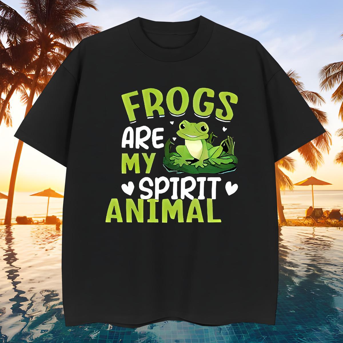 Classic Men Tshirts 100% Cotton 230g Frog T Shirts Men Summer Casual Short Sleeve O-Neck Custom Printed Casual New Tops Shirt