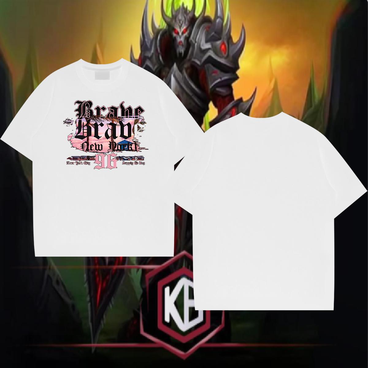 2024 DIY T-Shirts 100% Cotton 230g tree High Street Hip Hop Top Tees Breathable Short Sleeve Unisex Tshirt for Man Woman Black Oversized