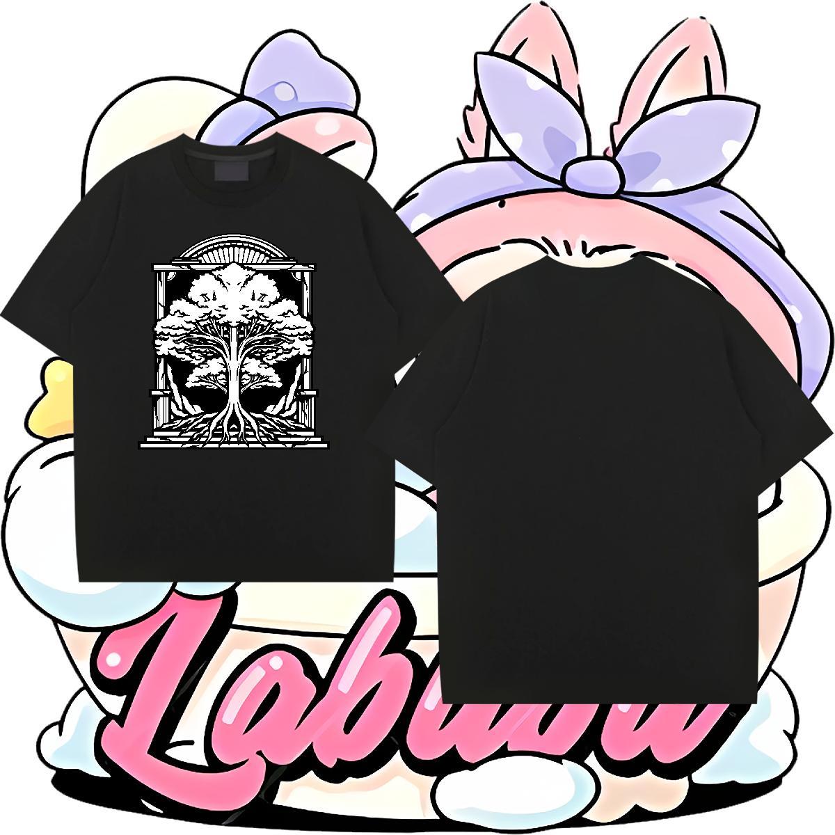 Custom Man T Shirts 230g 100% Cotton tree Casual Daily Wear Tees Shirts Pure Cotton Cool Men Tees Anime Print