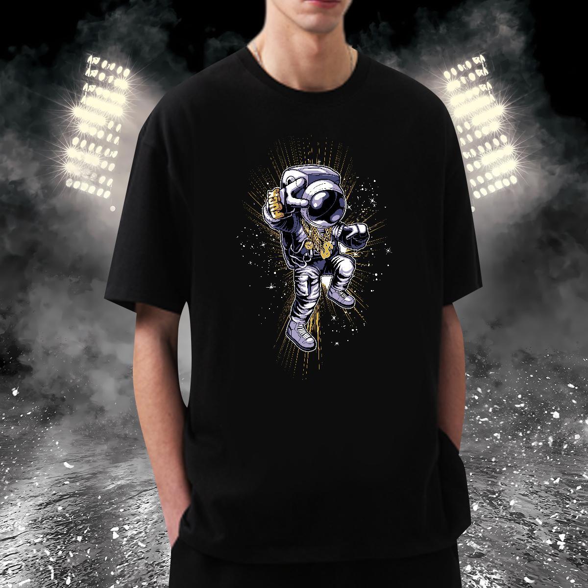 T-Shirts 230g Cotton universe Daily Wear Pure Cotton Oversized 3XL 4XL Men Tops Tees DIY TOP Quality Clothes