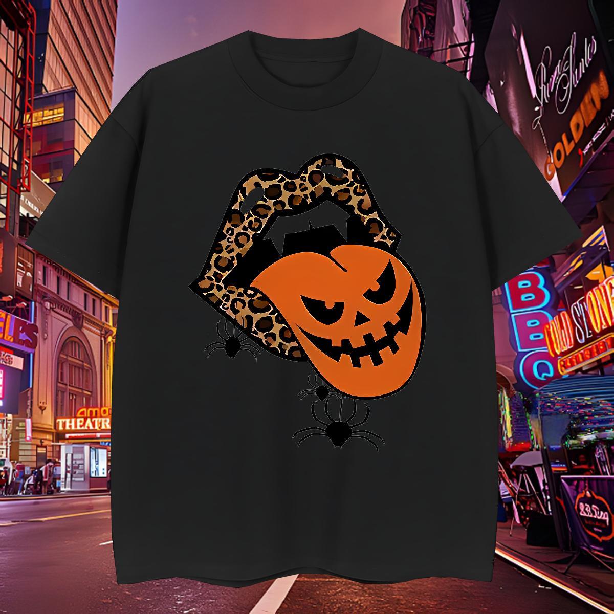 Loose Fit Tshirt for Man Woman 100% Cotton 230g halloween T-Shirts Daily Outfit Short Sleeve O-Neck Custom Anime DIY Tops Shirt