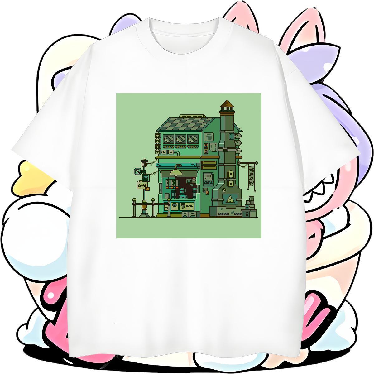 Brand Men Clothes T-Shirt 100% Cotton 230g Outdoor robot DIY Breathable Casual New T-Shirts Tee Shirt