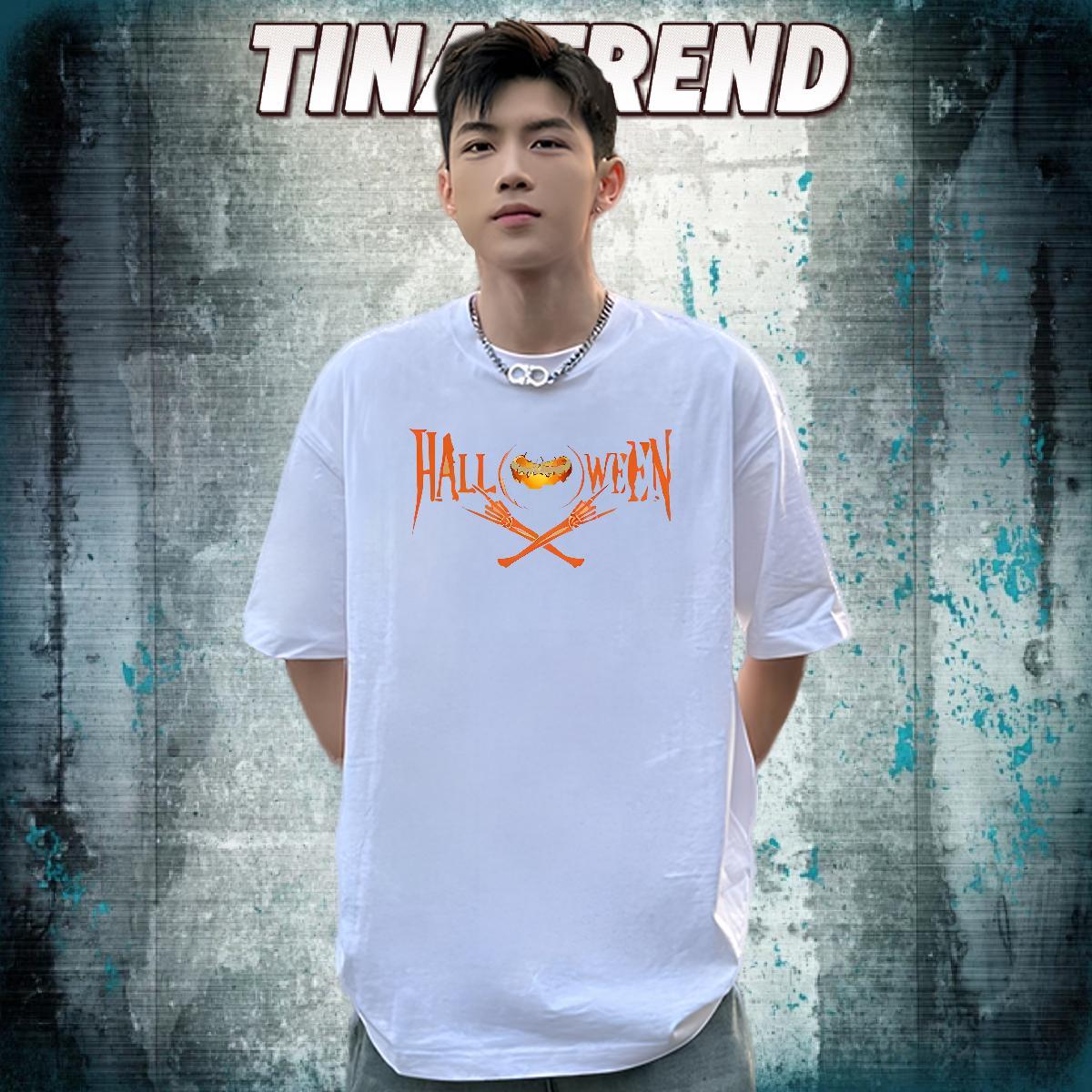 Brand T-Shirts for Men 230g Cotton halloween Sports Casual Tops Tees Short Sleeve Soft Free Shipping Men Tshirts Graphic