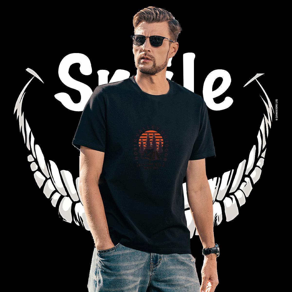 Stylist T Shirt For Man 230g 100% Cotton tree Beach Clothings Crew Neck Breathable Wholesale Men Tops Tees DIY Logo Oversized