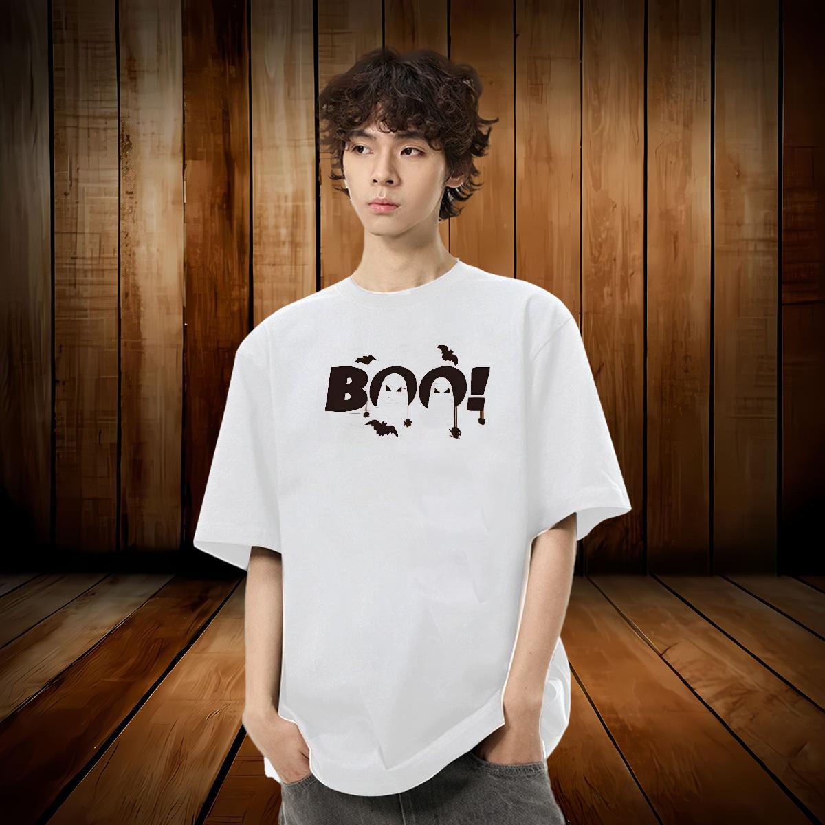 Brand Mens T Shirts 230g 100% Cotton halloween Hip Hop Street Tees Shirts Round Neck Short Sleeve Popular Men Tees Customized Print