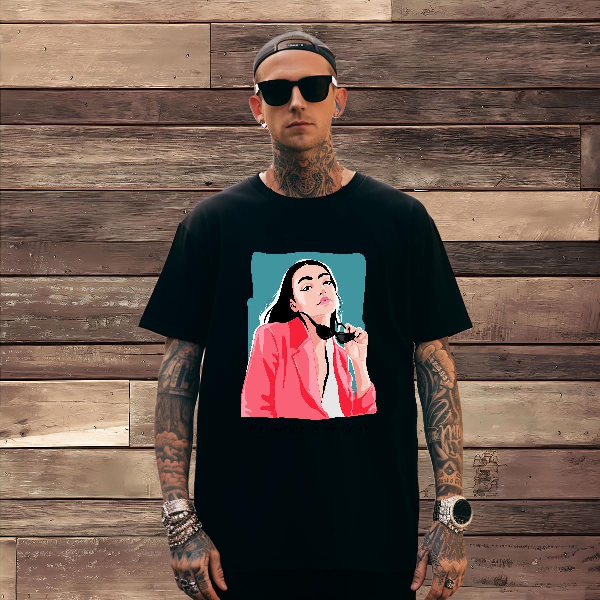 T shirt 230g 100% Cotton women Street Wear Breathable Short Sleeve DIY Printed Men Tshirts Customized Cool Tops Tees