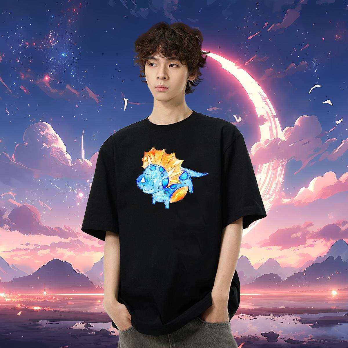 New Arrival T-Shirts for Men 230g Cotton dog Street Wear Polos Breathable Short Sleeve TOP Quality Men Tees DIY Anime