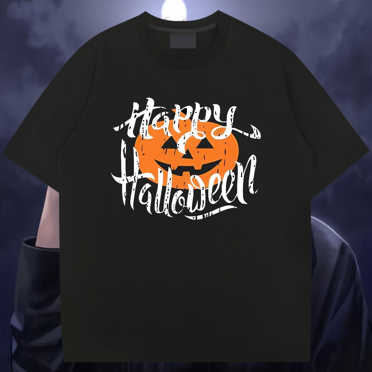 Custom T-Shirts for Men 230g Cotton pumpkin Sport Tees Shirts Breathable Popular Couples T Shirts Custom Print Plus Size