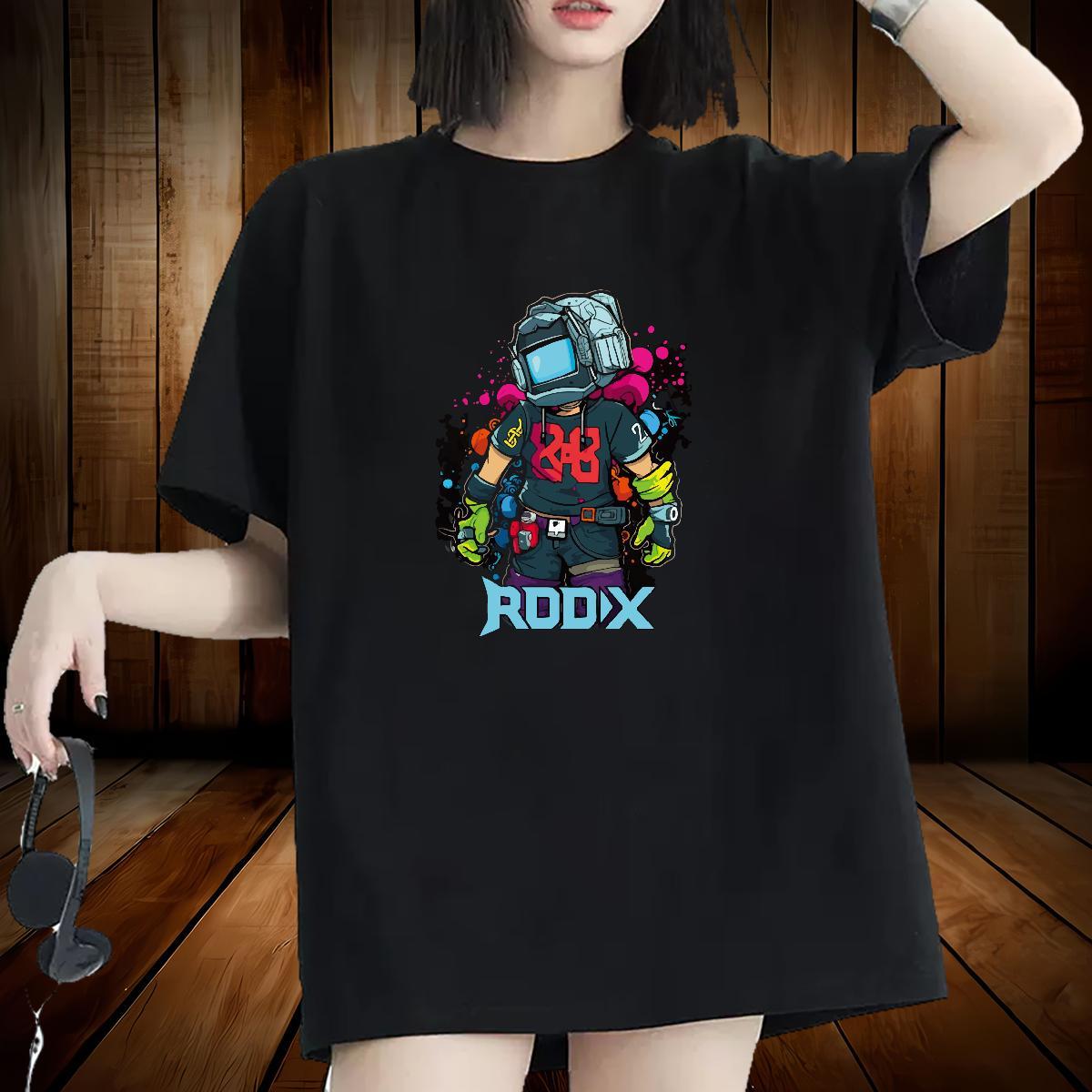 Unisex T-Shirts Breathable Crew Neck Womens Tshirts Custom Cartoon ET High Street Hip Hop 230g Cotton Designer Tops Shirt