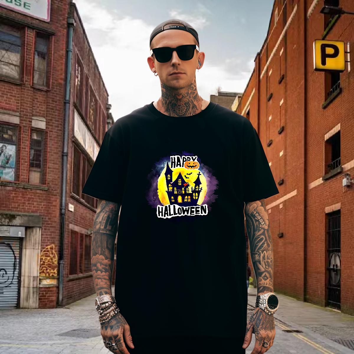 T-Shirts for Men 230g 100% Cotton Beach O-Neck Short Sleeve Oversized 4XL Men Tops Tees Designer Fashion Unisex Wear