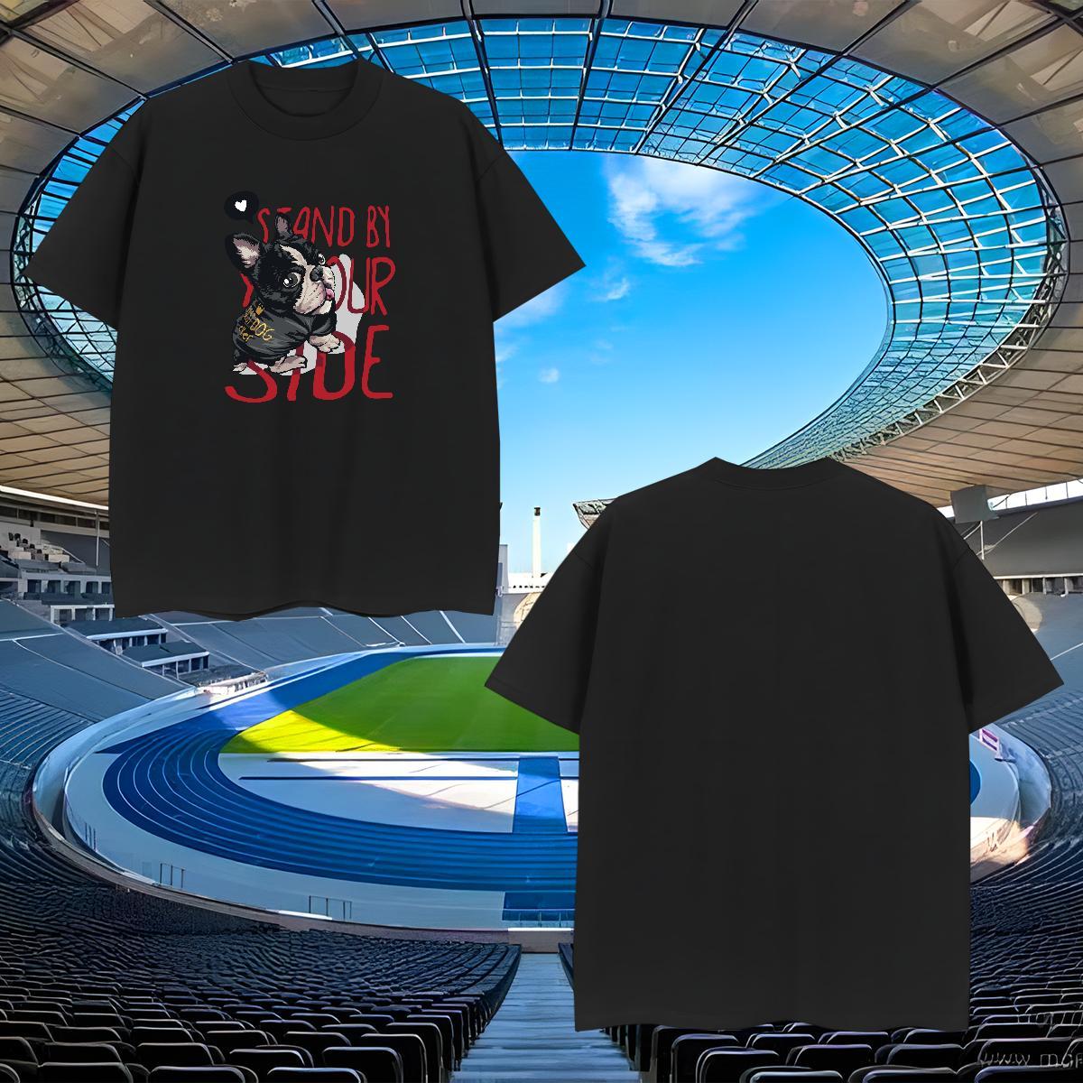 Classic Men Tshirts 230g Cotton T shirt Spring Summer Pure Cotton Custom Cartoon Classic Casual Tops