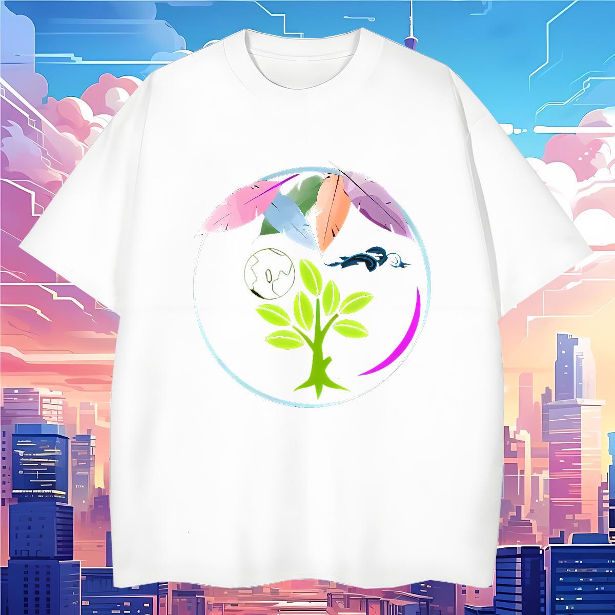 T Shirts Men 230g 100% Cotton tree Hip Hop Street Breathable Short Sleeve Skull Men Tees New Popular Tee Shirt