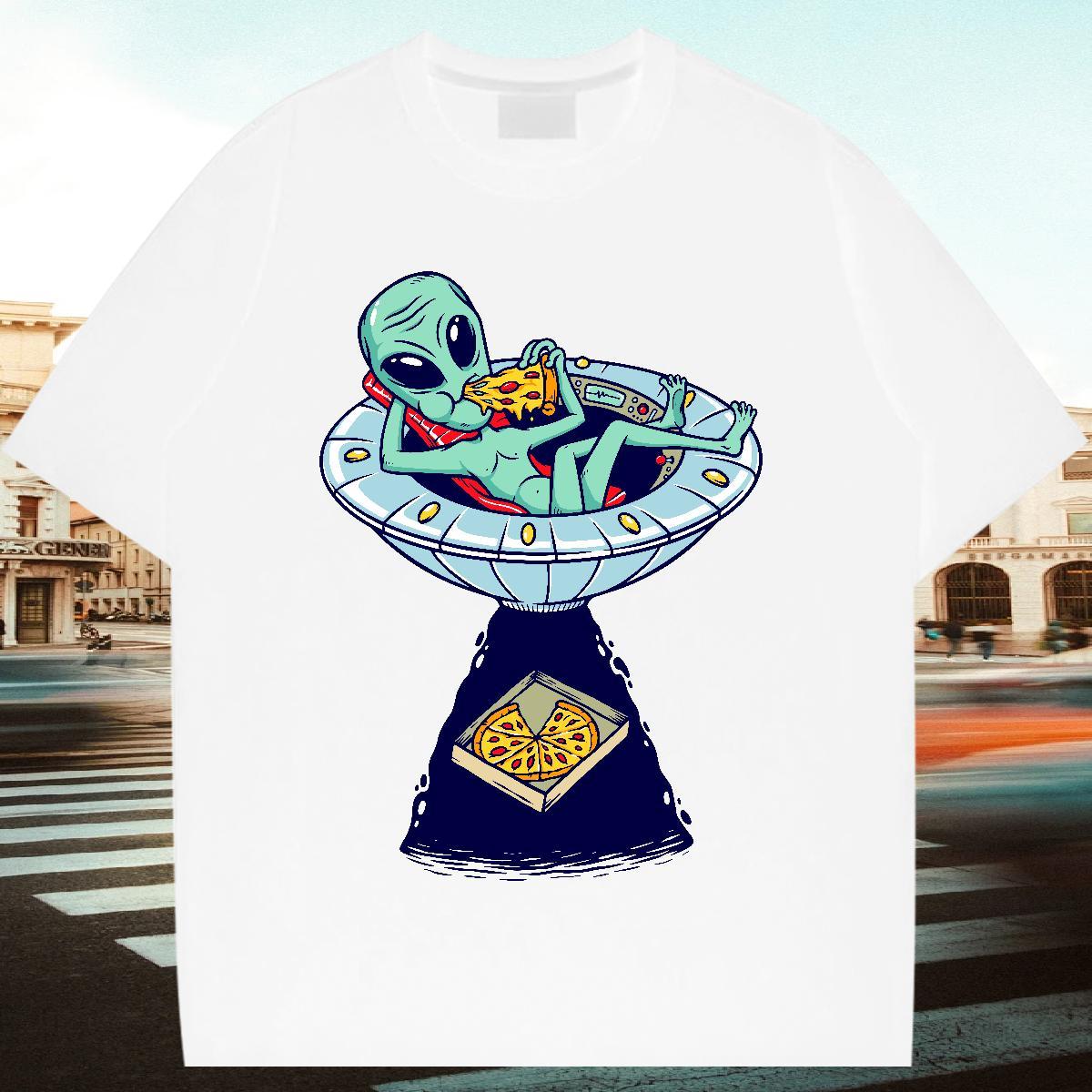 Soft Men Tops Tees 230g Pure Cotton Casual Daily Wear ET Skull Breathable Short Sleeve 2024 T-Shirts Tshirts