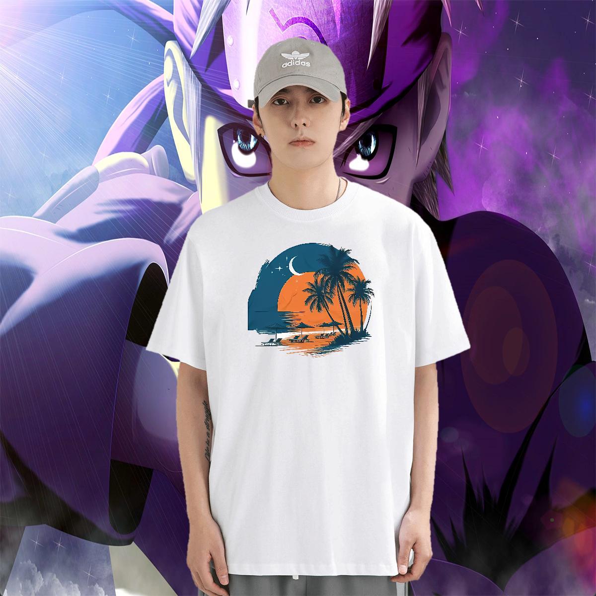 Loose Fit Tshirts 100% Cotton 230g Street beach Custom Printing Breathable 2024 Designer T Shirt For Man Clothings