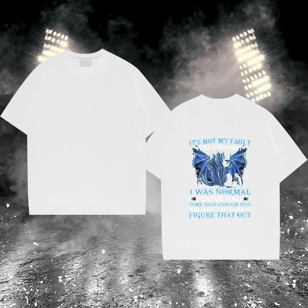 New Designer Men T Shirts 100% Cotton 230g dinosaur Home Outdoor Tees Breathable Short Sleeve Comfortable Couples T Shirts Floral Print