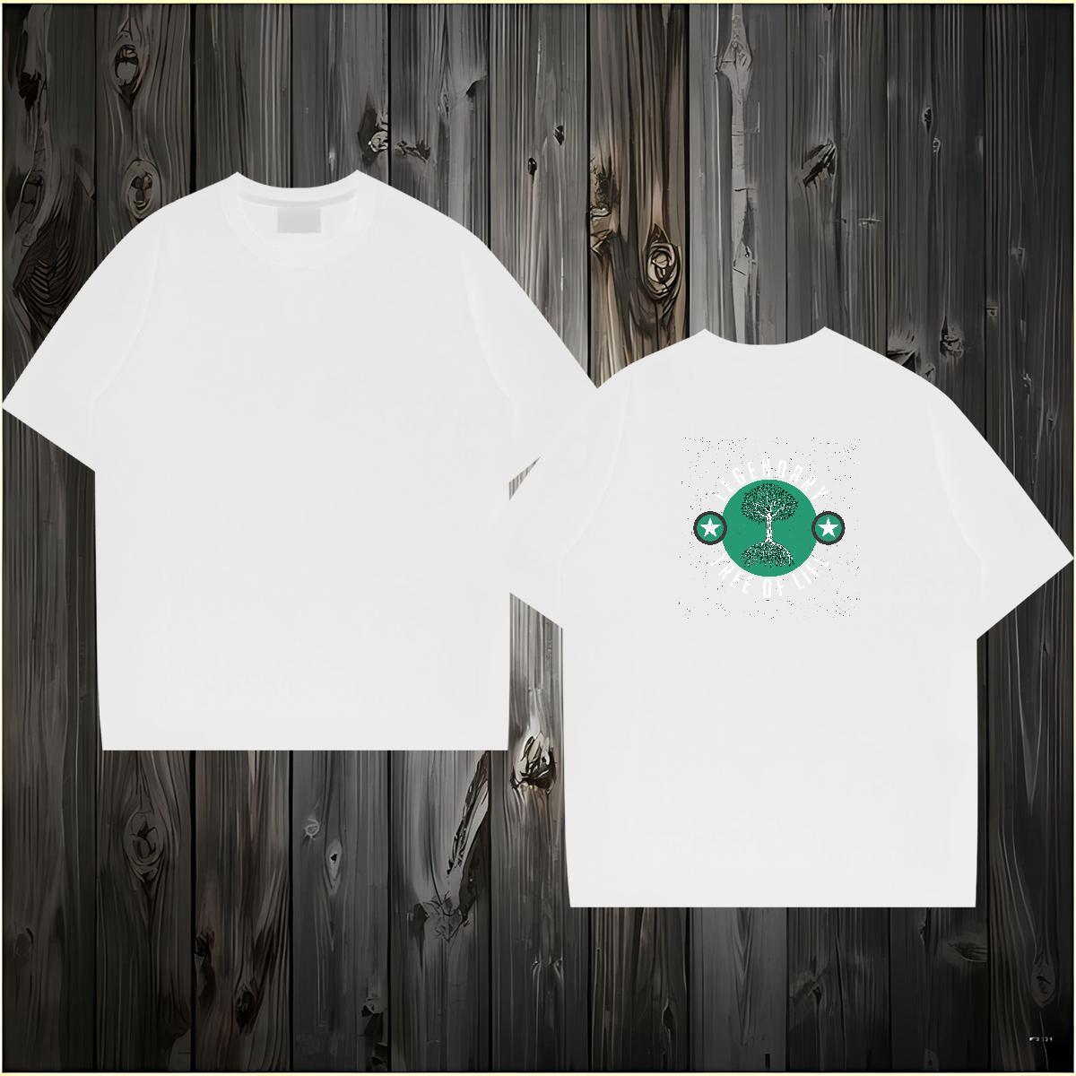 2024 Designer T-Shirts for Men 100% Cotton 230g tree Casual Tshirts Round Neck Short Sleeve Classic Men Tops Tees Oversized