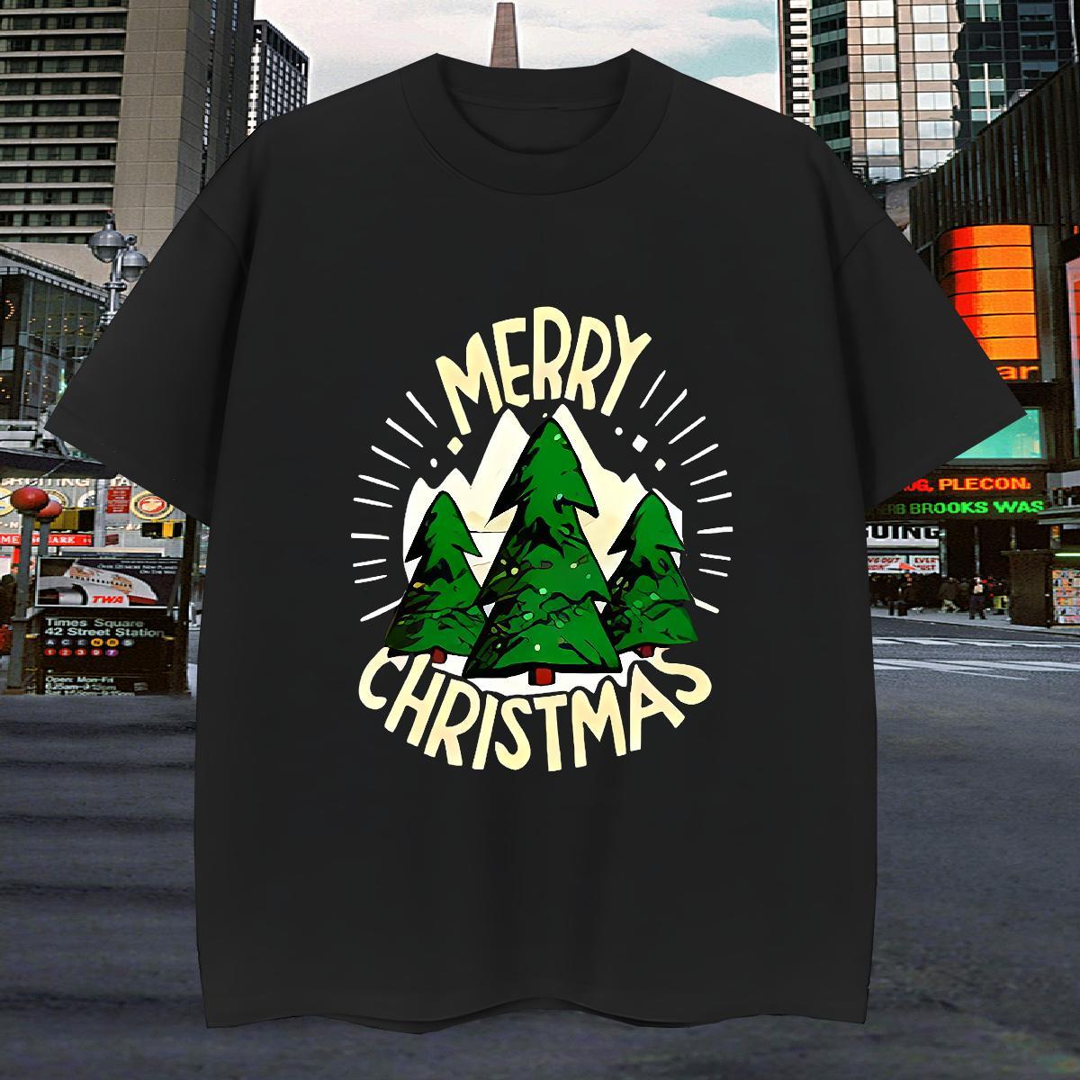 Man T Shirts 230g 100% Cotton tree Beach Short Sleeve Soft Cartoon Print Men Clothes T-Shirt Free Shipping Wholesale Tops Tees