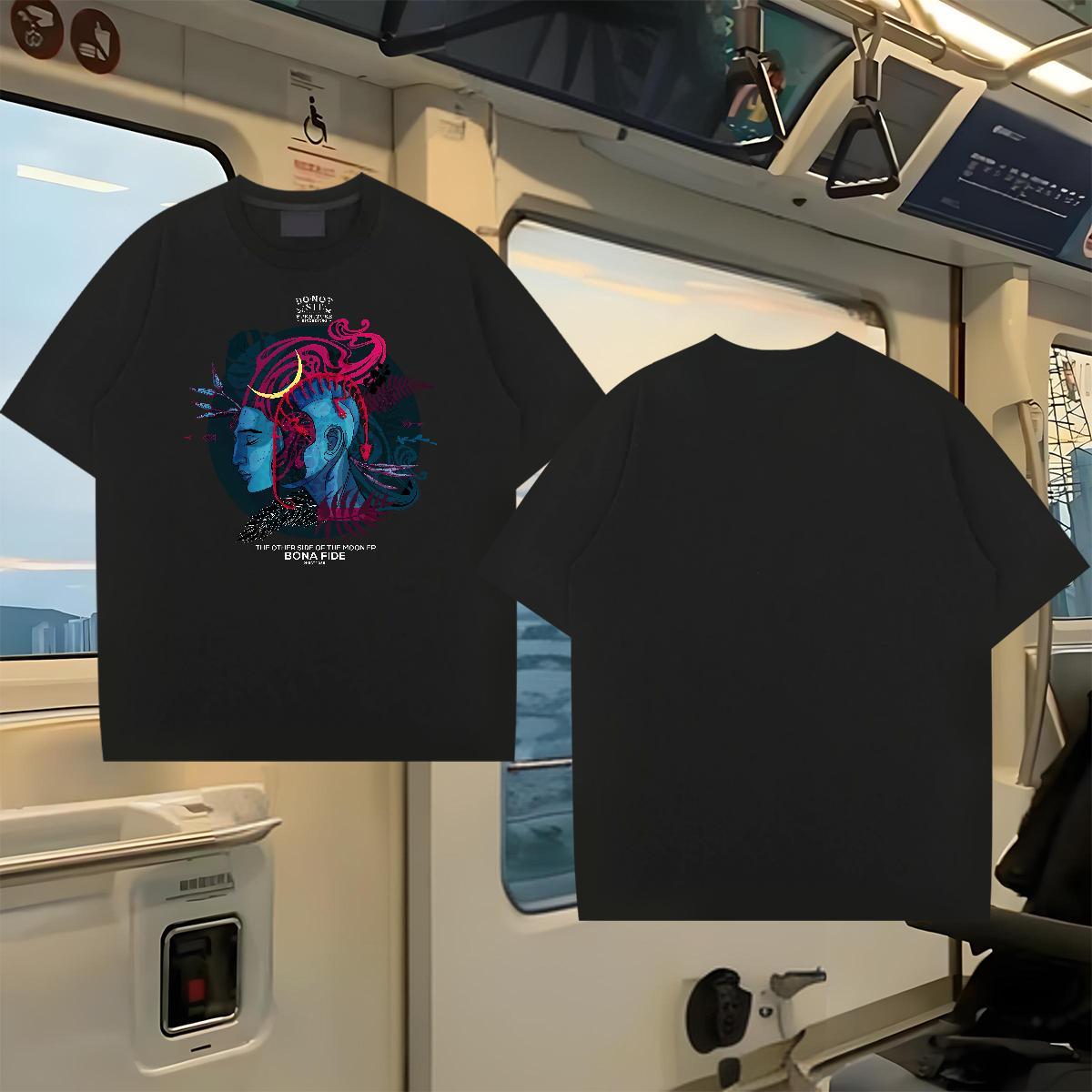 Designer Fashion Men T Shirts 230g Cotton terror Street Wear Tshirts O-Neck Short Sleeve Brand Couples T Shirts Cartoon Printing L-4XL