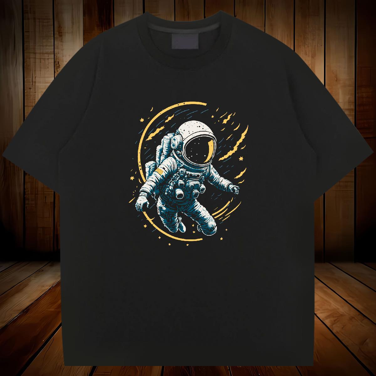 T-Shirts 230g Pure Cotton universe Street Wear O-Neck Short Sleeve Black Oversized Men Tshirts Classic Casual High Quality Tops