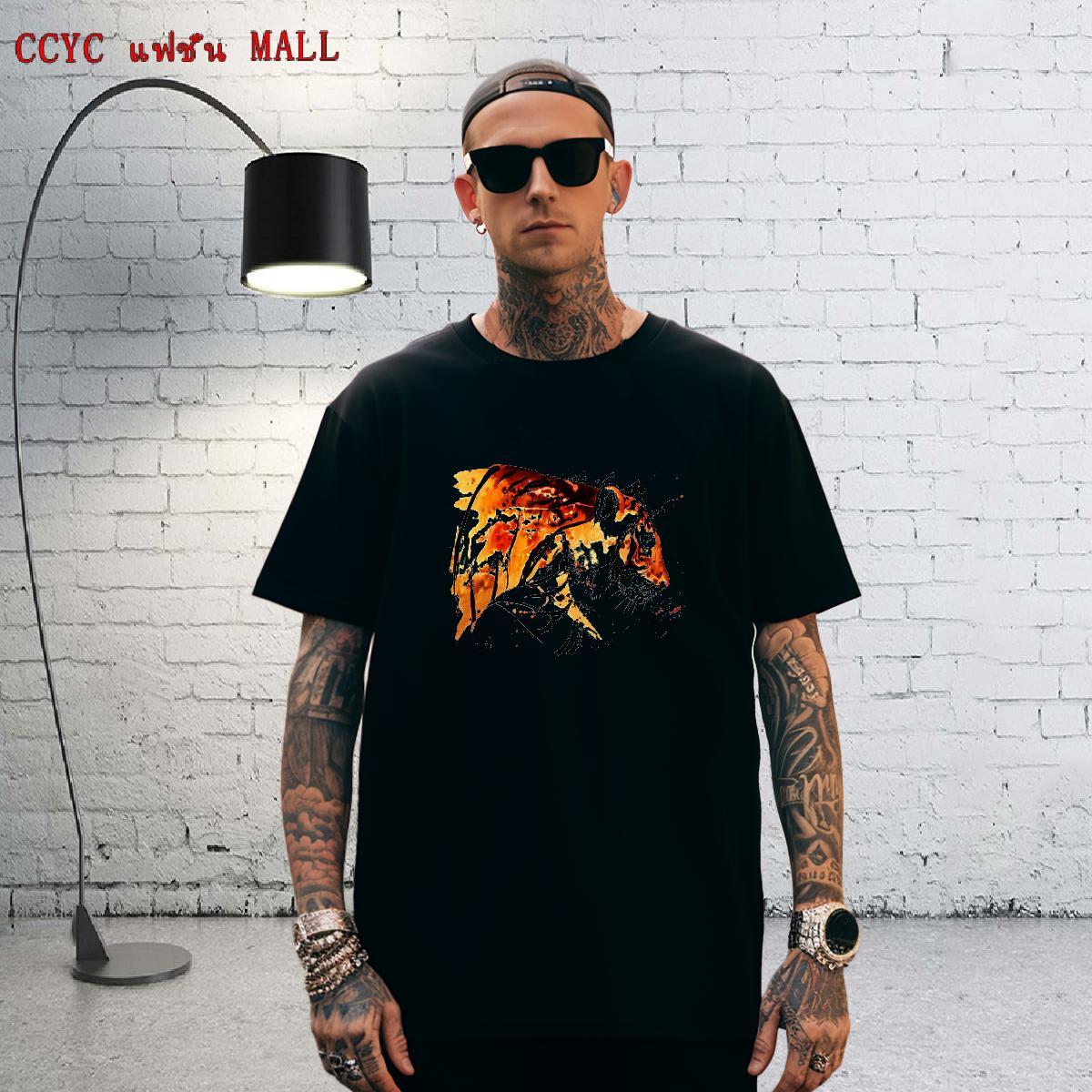 Classic Men Tees 100% Cotton 230g Hip Hop tiger Plus Size Custom Breathable Crew Neck New T-Shirts for Men Polos