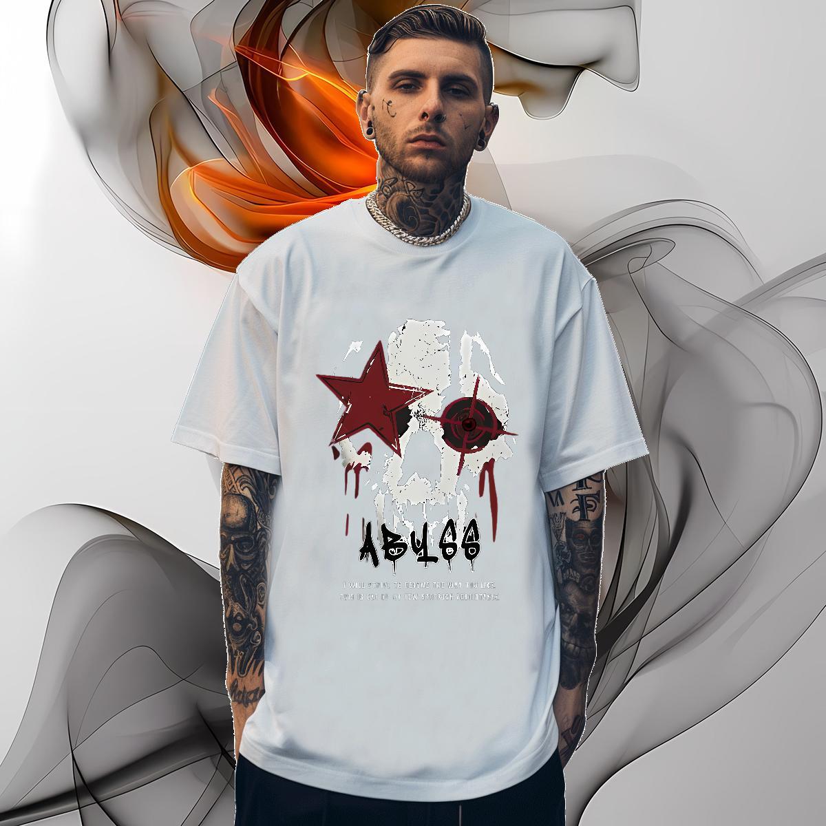 New Designer T-Shirts 230g 100% Cotton halloween Anime Printing Street Wear O-Neck Short Sleeve Cool Men Clothes T-Shirt DIY