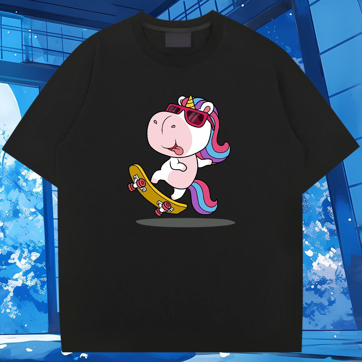 Mens T Shirts 230g Cotton Beach O-Neck Short Sleeve Cartoon Printing L-4XL Men Clothes T-Shirt New Designer Soft Tees