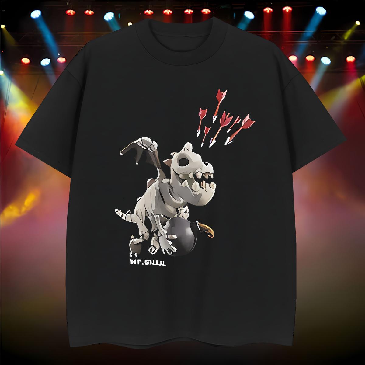 Men T Shirts 230g Pure Cotton dinosaur Street Casual Short Sleeve Soft Floral Print Men Tshirts Free Shipping TOP Quality Clothings