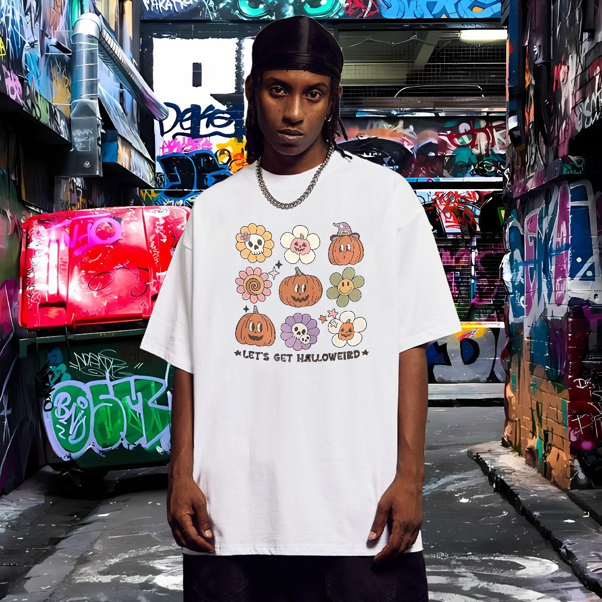 T-Shirts 230g Pure Cotton flower Sports Casual Breathable DIY Logo Oversized Mens Tshirts Fashion Casual Unisex Tees Shirts