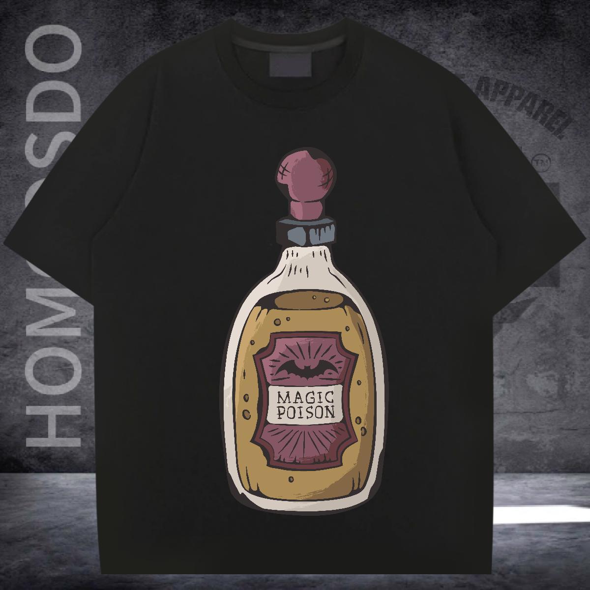 Fashion T-Shirts 230g 100% Cotton bottle Hip Hop Tee Shirt Crew Neck Breathable Designer Tshirt for Man Woman Asian Size