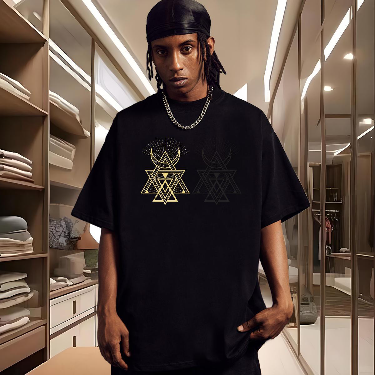 Men T Shirts 230g Cotton totem Summer Casual Crew Neck Breathable Custom Printing Men Clothes T-Shirt Wholesale Free Shipping Tshirts