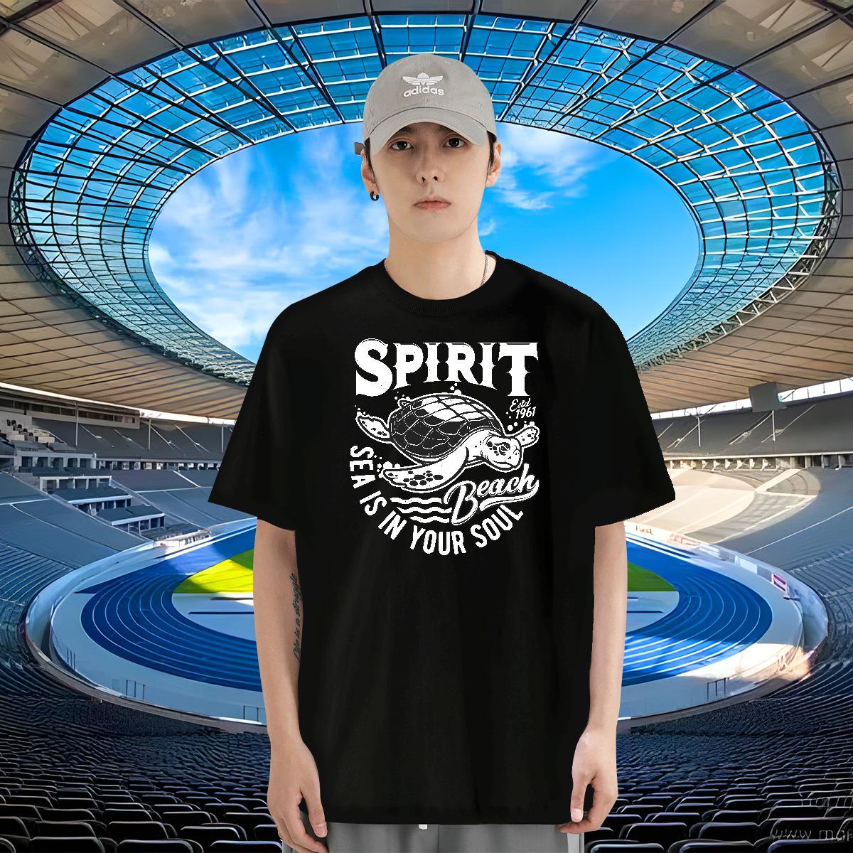 Designer Tshirts 230g Cotton Casual Daily Wear tortoise Black White Short Sleeve O-Neck Brand Man T Shirts Clothings