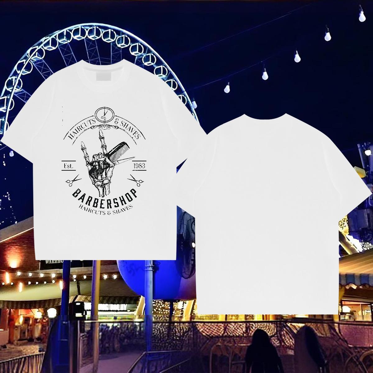 Men T Shirts 230g Cotton hands Hip Hop Street Short Sleeve Soft Customized Print Tshirts Free Shipping Loose Fit Tops Shirt